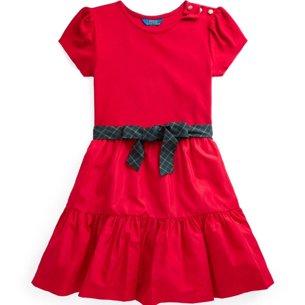 Polo by Ralph Lauren Red Dress with Gold Buttons